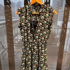 Gap Chiffon Button Up Printed Dress size XS